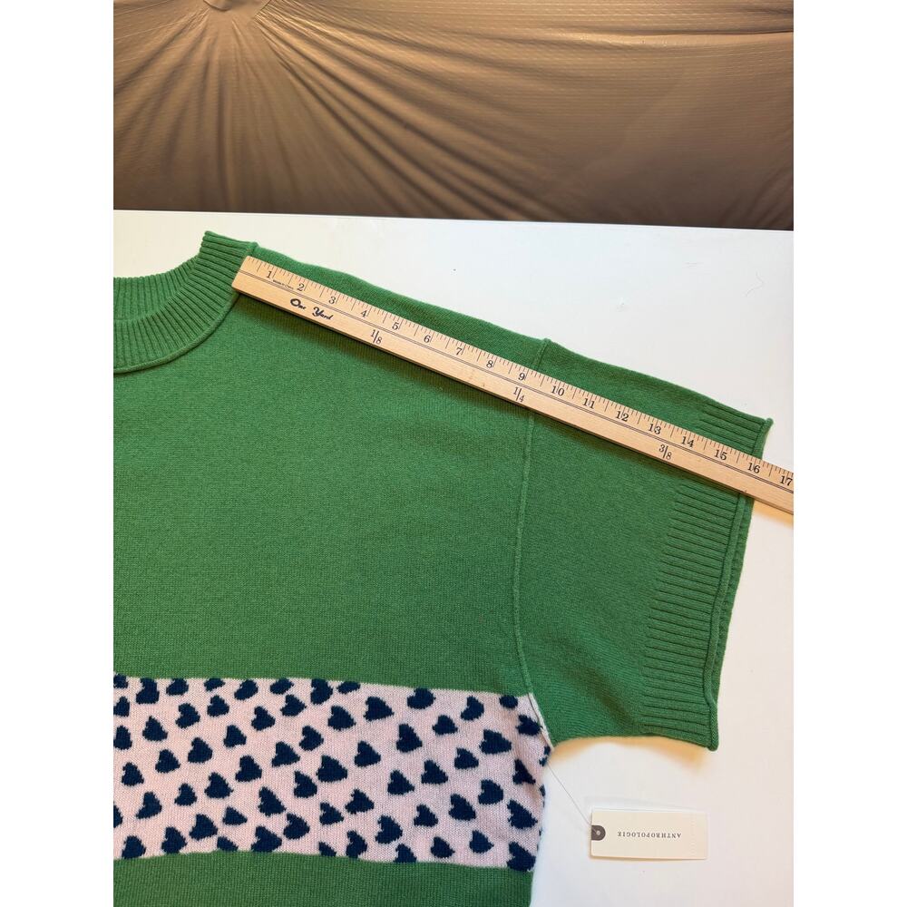 NWT Anthropologie Goldie 100% Cashmere Green Dachschund Sweater Size L Novelty - Picture 12 of 12